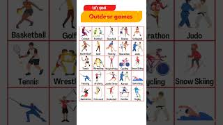 Outdoor Games Name in English | Outdoor Activities 🎮 #shorts