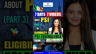 Eligibility of PSI Exams Part- 3 #shorts #viral #psiexam #psi #pharmacyabroad