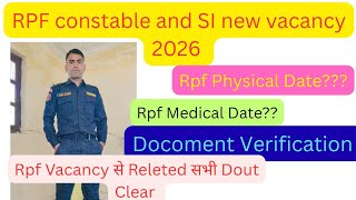 Rpf Constable and si 2025/physical Test Date&Admit card update 🔥💯RPFConstable2025​ #RPFRecruitment