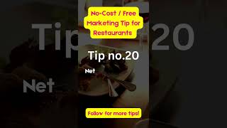 No Cost Restaurant Marketing Tip no 20 #bdagency #restaurantmarketing #restaurantgrowth