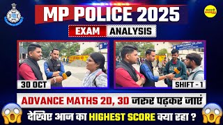 MP POLICE CONSTABLE EXAM ANALYSIS 2025 MP POLICE CONSTABLE EXAM REVIEW 2025  30 NOV. SHIFT 1