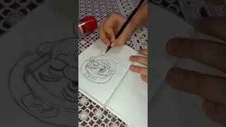 Drawing SUPER MARİO🔴🔵#shorts