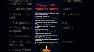 7 Ways to Win Without Fighting