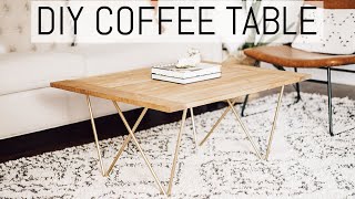DIY Coffee Table with Welded Steel Legs