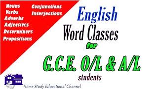 A to Z Sinhalen English - Word Classes (Lesson 03)