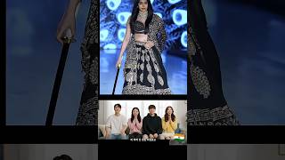 Koreans React To Adha Sharma Traditional Dress Walking #indiantradition #koreanreaction #adhasharma