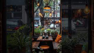 Café Comfort: Hot Coffee and the Sound of Rain ☕🌧️ #CaféVibes #HotCoffee #RainyDayFeels