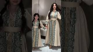 Elegant Mother-Daughter Matching Kaftan Dresses | Royal Moroccan Style Outfit #matchingdresses