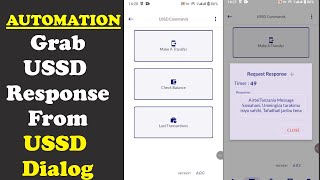 Extract ussd response from ussd window dialog while automatically checking for balance in android