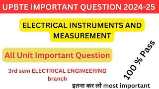 Electrical Instruments and Measurement Paper//bteup model paper 2022//study powerpoint