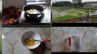 আটা আর ডিম দিয়ে মজার পিঠা/ / morning vlog #villagenature #villagelife #school