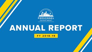 FY 2018-19 City of LA Personnel Annual Report