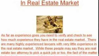Choosing The Right Real Estate Law Attorney