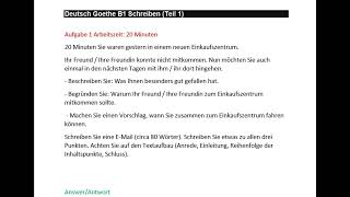 Goethe B1 Schreiben Teil 1: Master the Perfect Email in German!