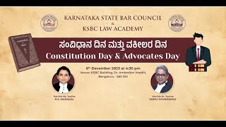 Constitution Day & Advocates Day celebrations. Karnataka State Bar Council