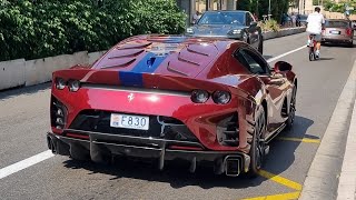 Supercars in Monaco 2025 Vol 1 - SVJ Flames, 750S, 812 Compitizione, Mulsanne Coupe, 3x Aventador SV