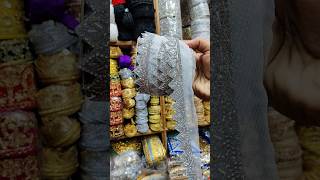 sliver saree lace // lace wholesale shop in Hyderabad #kamalribbonstore