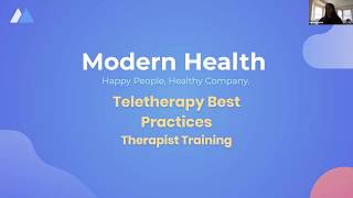 Teletherapy Best Practices