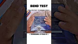SAMSUNG Z FOLD 6 VS GOOGLE PIXEL 9 PRO FOLD 🤡#bend test🤔#samsung#google#viralshorts