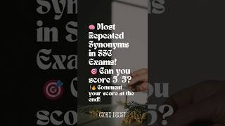 5 Most Repeated Synonyms in SSC Exams | English MCQ Practice #sscshorts #englishforssc