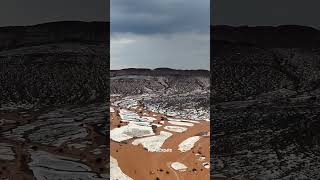 Hailstorm in Dther, Madinah, today. #SaudiArabia #Shorts