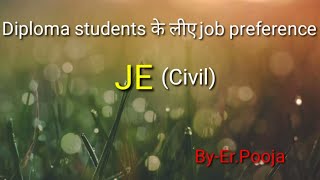 Diploma students for jobs preference. SSCJE RRBJE lMRCJE DMRCJE.exam pattern