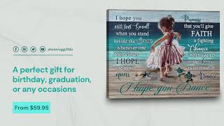 Gift for Granddaughter Canvas Print Wall Art To my Granddaughter I hope you dance song lyrics Art