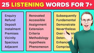 IELTS Listening Vocabulary - 25 Essential Words for Band 7+