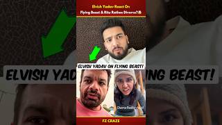 Elvish Yadav React On Flying Beast & Ritu Rathee Divorce💔| Gaurav Taneja #trending #biggboss #shorts