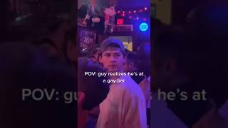 Guy realizes he's at a gay bar #shorts