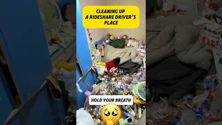 Cleaning up a rideshare driver’s place 🤢#cleaning #driverlife #uber #housecleaner #satisfying #fun