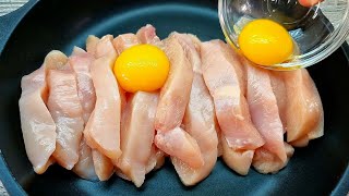 This is the tastiest chicken breast I've ever eaten! Just add Eggs with chickens! Easy and cheap.