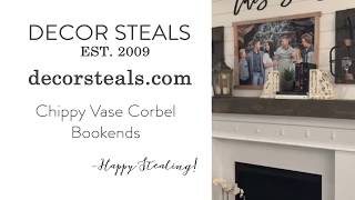 Our Friend @citygirlmeetsfarmboy styles our Chippy Vase Corbel Bookends
