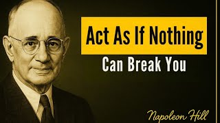 Act As If Nothing Can Break You- Napoleon Hill