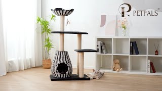 PetPals® Ace Handwoven Cat Tree - The Ultimate Multi-Functional Handwoven Cat Tree