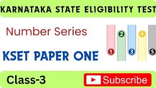 Class -3  KSET NET Paper One and competative exams Related Number Series based questions 