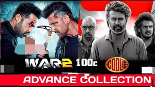 War 2  vs coolie  movies | 100cr collection advance booking | record breaking booking 