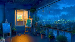 Pluviophile Lofi Playlist 🎨 Lofi Japanese Rain Night 🎨 Rainy Lofi Songs That Warms The Lonely Heart