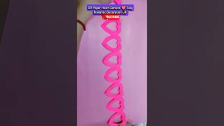 DIY Paper Heart Garland 💖 Easy Romantic Decoration ✨ #diy #walldecor