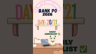 Day 20/21 ✨  IBPS CLERK PO RRB CLERK PO SBI PO CLERK #bankpo