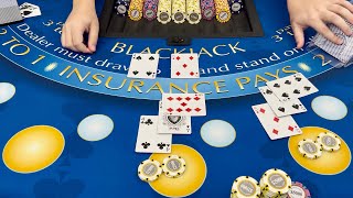 ブラックジャック | $1,000,000 バイイン | ボーナスベット勝利、ダブルダウンベット、そして巨額 $150K ベット!