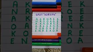 Spot "Korean" #challenge #puzzle #observationskills #braintest #shorts #viralvideo #fun #art #edit