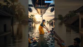 Bengali Girl ने Airplane से Bihar Flood में फंसे लोगों की मदद की ✈️ #shorts #trending #aishorts