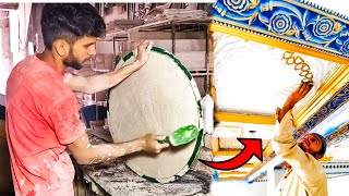 Amazing Process of Ceiling manufacturing | Amazing Gypsum Molding Skills
