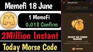 Memefi Secret Combo Card Today | Instant 2 million token Cliam | Real Crypto loot
