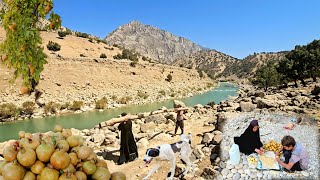Oak for shelter, river-crossing for pomegranates—an epic mountain quest for winter survival.