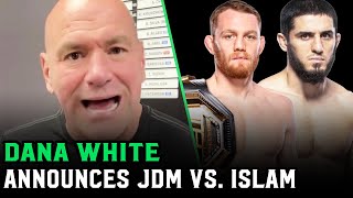 Dana White announces Islam Makhachev vs. Jack Della Maddalena