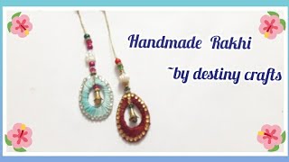 Handmade lumba Rakhi at home|Easy way of making rakh tutorial #lumbarakhi #rakshabandhan  #DIYrakhi