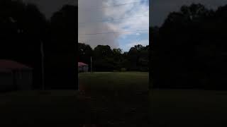 Fire behind the house