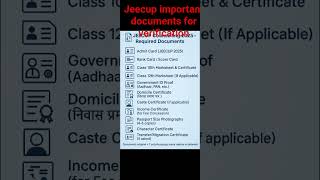 jeecup counselling important documents for verification #jeecupnews #jeecup2025 #polytechnic #